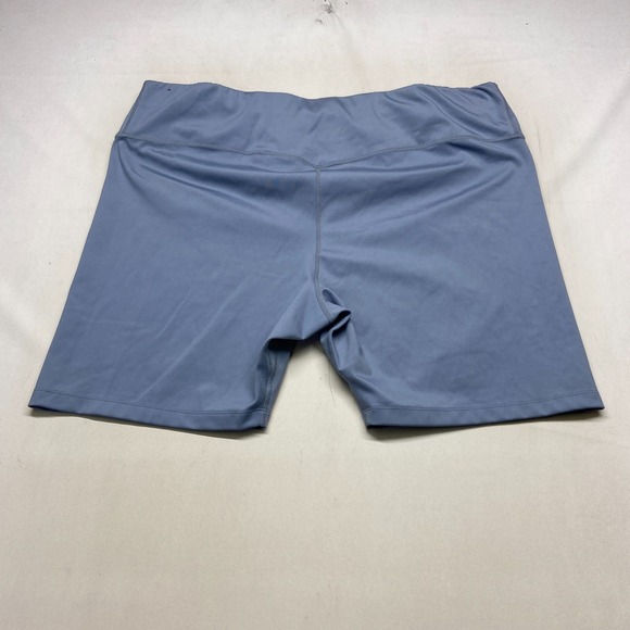 Nike Athletic Shorts 3X Womens Gray Dri Fit Stretch Logo Pull-On High Waist - Picture 11 of 15